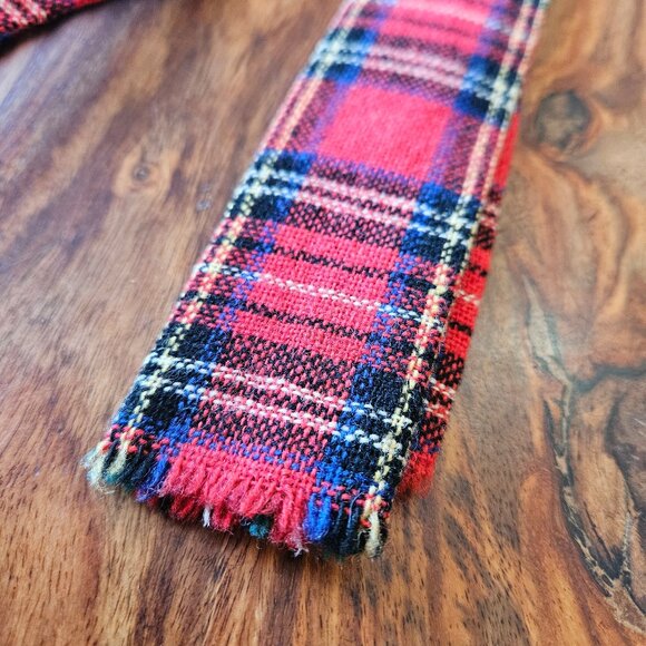 Vintage 50s 60s Tarmon Square End 100% Wool Tie - Picture 2 of 3